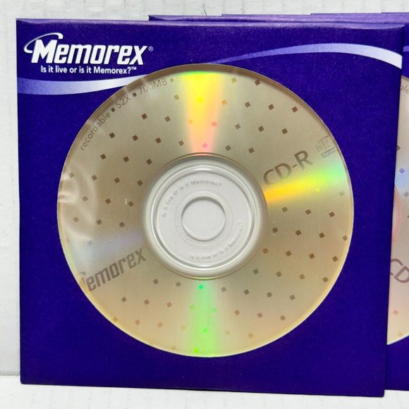 MEMOREX CD-R 52X 700MB (80 Mins) 6-Pack Discs in Paper Sleeves - Recordable - Picture 2 of 4